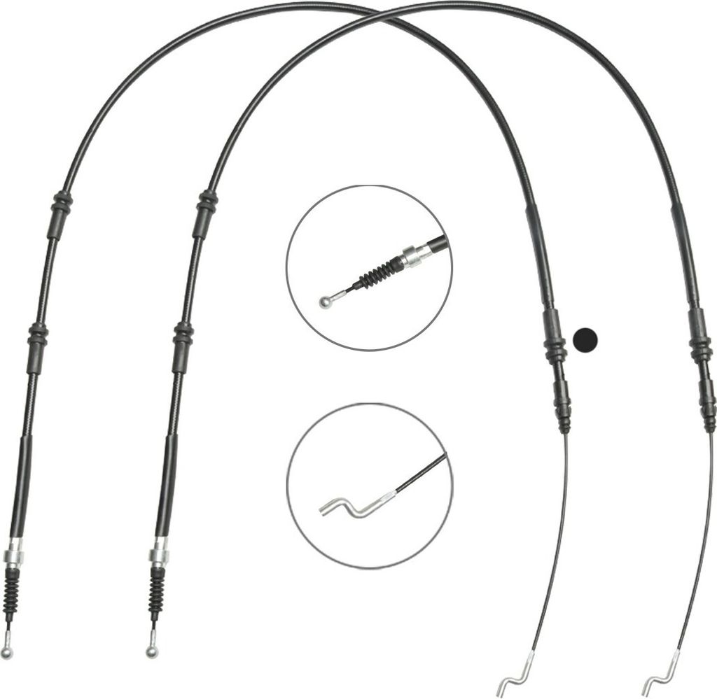 RIDEX Handbremsseil Seilzug Feststellbremse für VW Transporter V Bus (7HB, 7HJ, 7EB, 7EJ, 7EF, 7EG, 7HF, 7EC) Hinten Links Hinten Rechts 124C1344