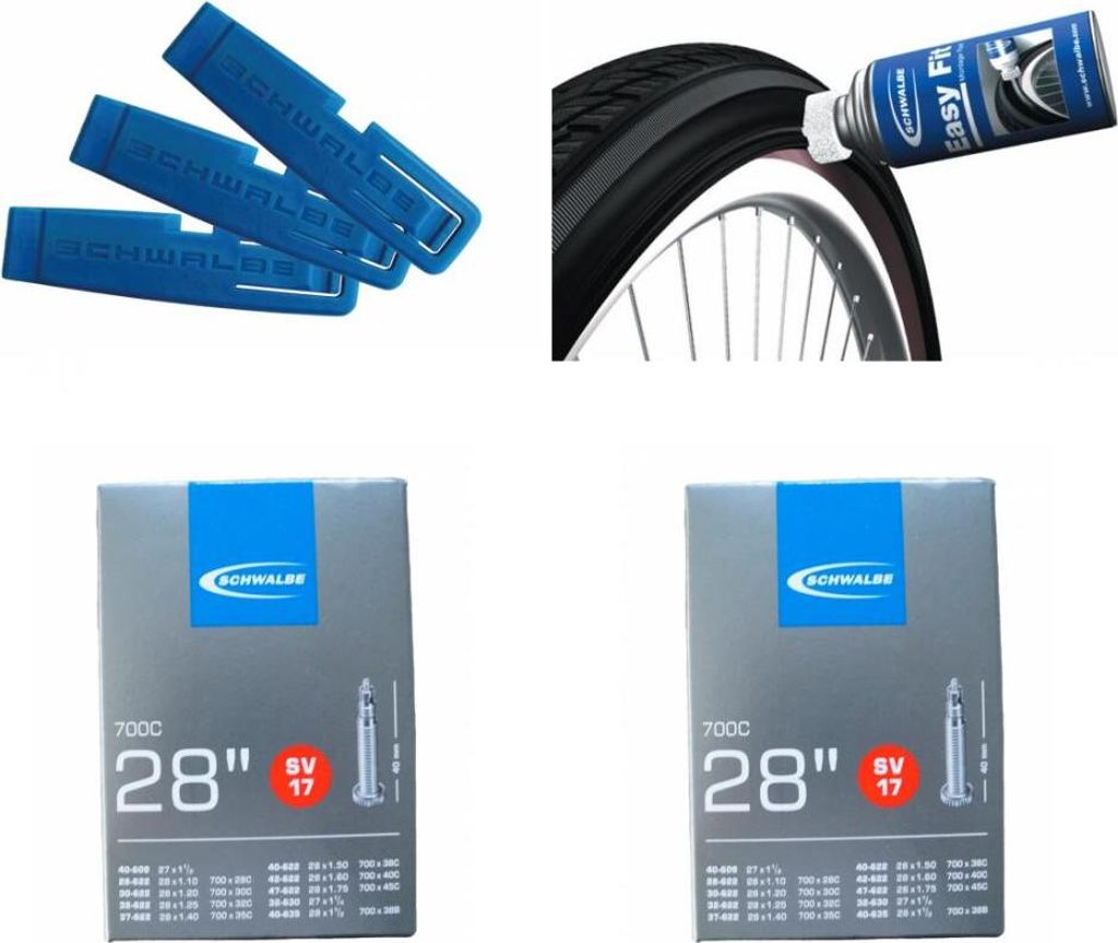 Schwalbe Leva Per Copertoni Bici – Set Da 3 Pezzi – Attrezzo 3in1 Con Funzione Di Bloccaggio E Chiave Per Valvola SV - 6