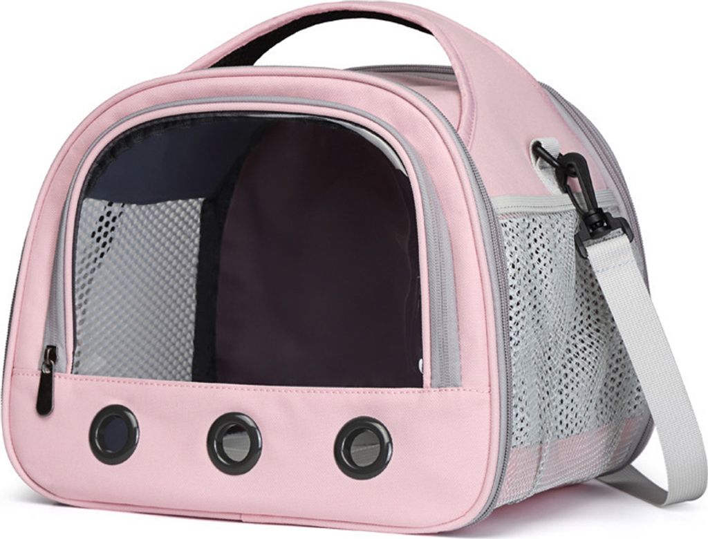 Tragbare Hamster-Tragetasche, atmungsaktiv, fuer Meerschweinchen im Freien, mit transparentem Fenster, Handtasche, Kaninchen, Kleintier-Reisetasche...