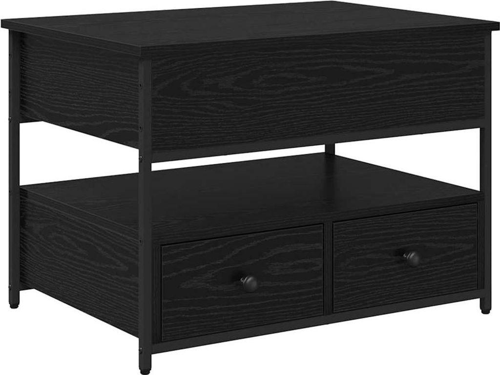 vidaXL Couchtisch Schwarz Eichen-Optik 70 x 50 x 54,5 cm Holzwerkstoff