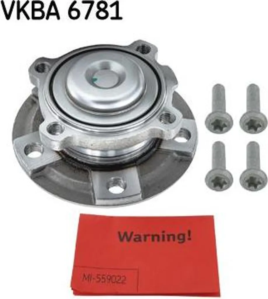 Roulement de roue avant pour BMW F20 F30 F32 - Kit complet SKF VKBA 6781