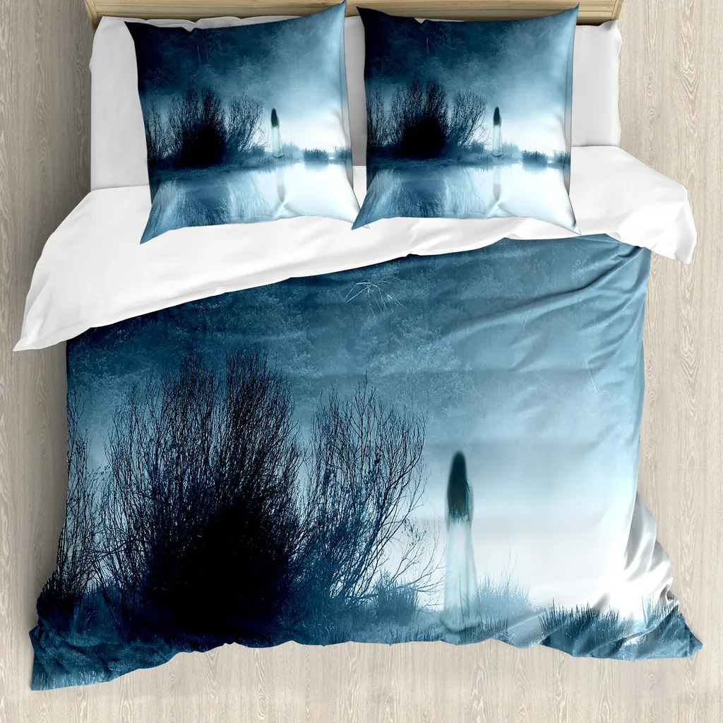 Copripiumino ABAKUHAUS Antiacaro 200x200 - Notte nella Nebbia Blu
