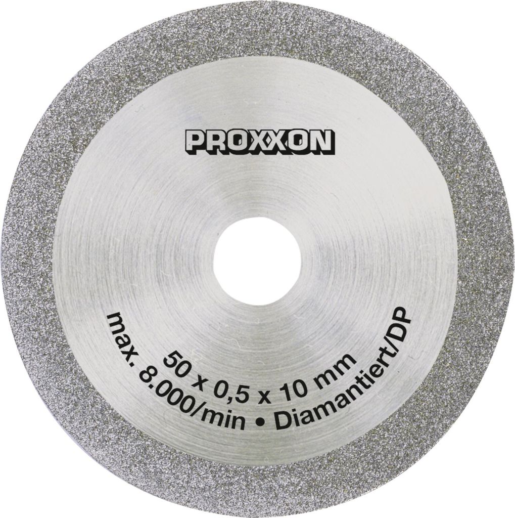 A close-up, top-down view of a diamond-coated cutting disc.