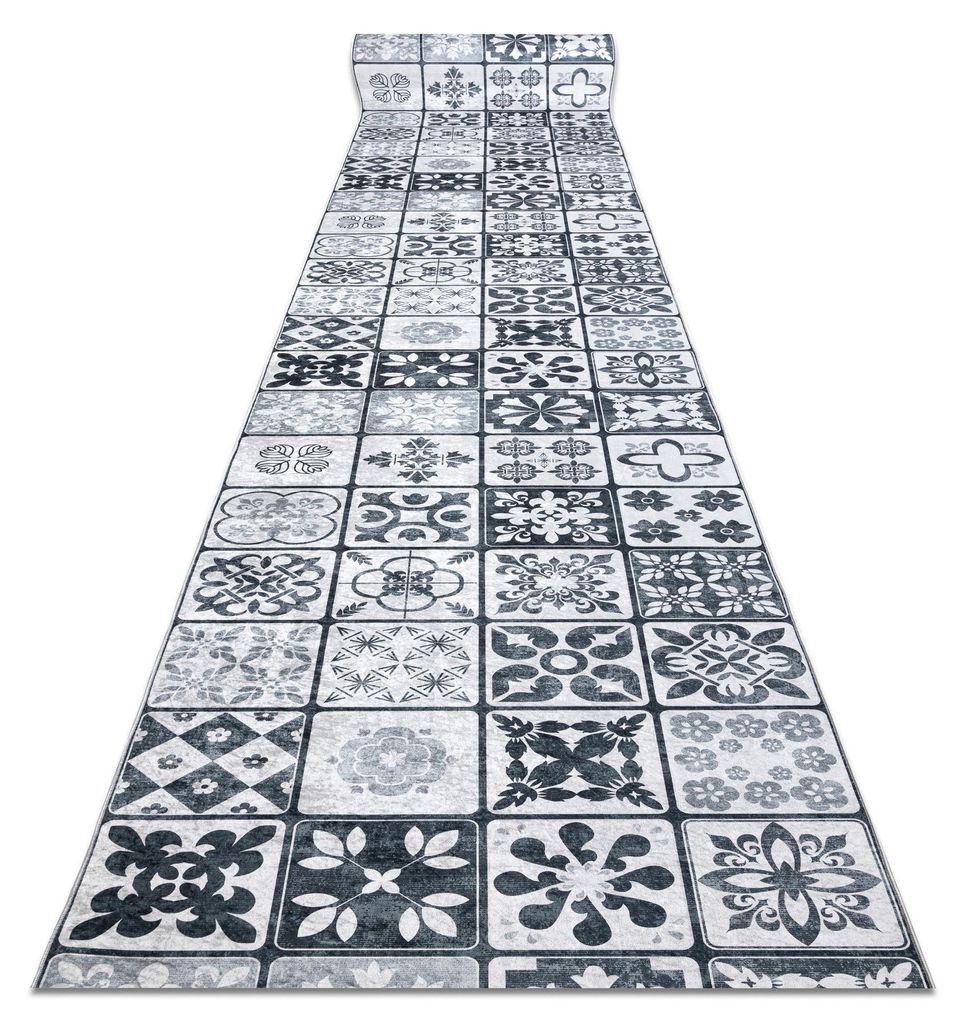 Alfombra de pasillo con refuerzo de goma LOTUS AZULEJO Imagen del producto 