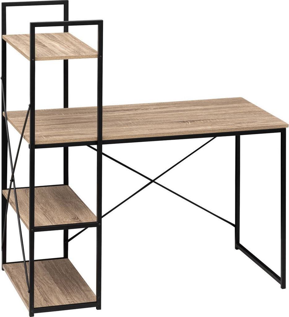 Schreibtisch mit regalen "aliaj" natureiche-effekt - 5 five simply smart