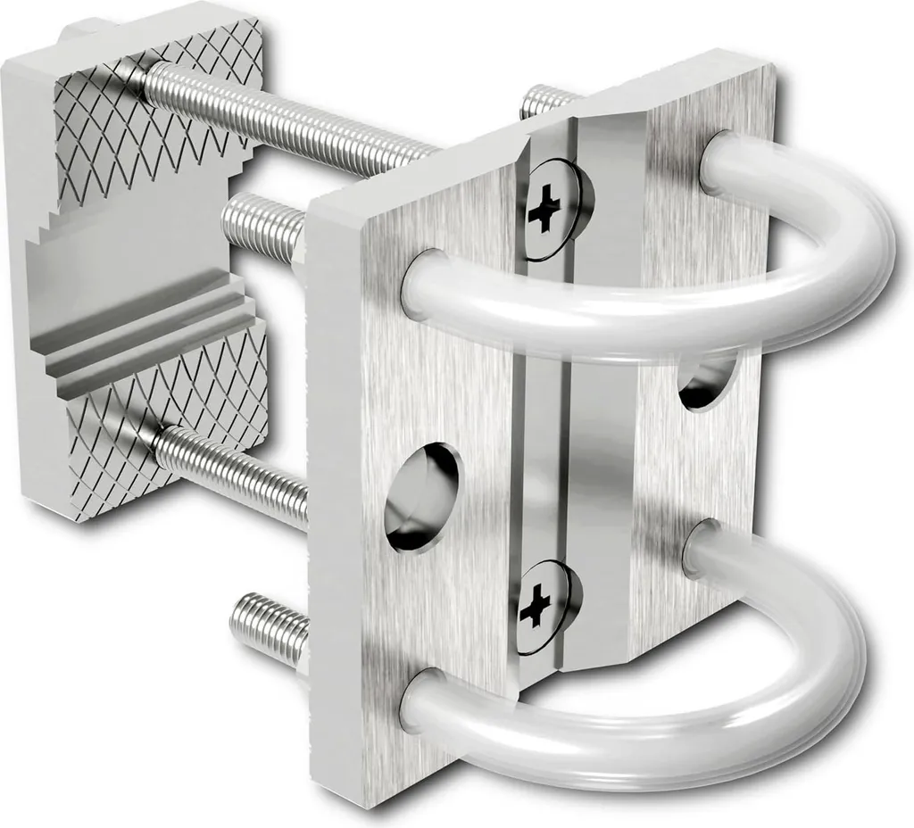Support parasol balcon en inox pour rails ronds et carrés - Fixation sûre