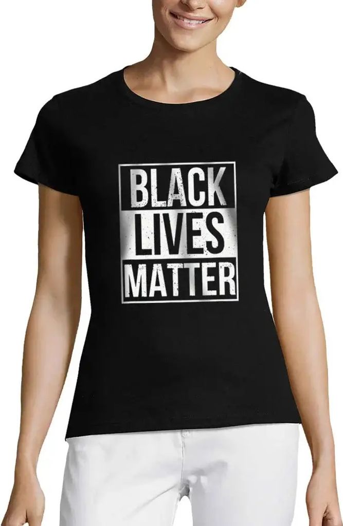 Damen Grafik T-Shirt Rundhals Das Leben von Schwarzen zählt – Black Lives Matter – Öko-Verantwortlich Vintage Jahrgang Kurzarm Lustige Druck