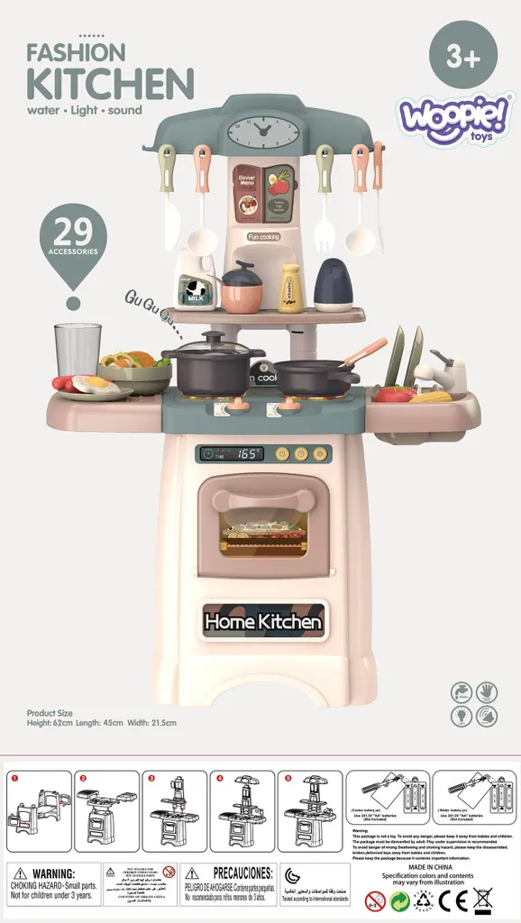 Kitchenette enfant WOOPIE complète avec sons de cuisson et robinet eau - 7