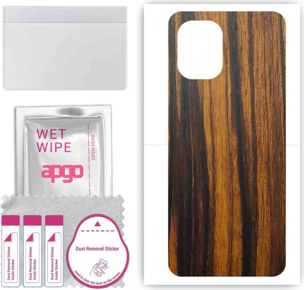 apgo Rückseite Schutzfolie, Skin, kompatibel mit Umidigi Power 7, Hinten Displayschutzfolie aus Vinylfolie, kratzfest, einfache Montage - Tigerwood