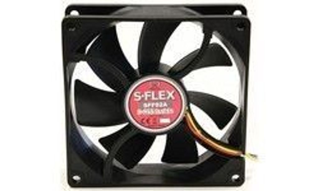 Scythe S-FLEX 92 mm, 9.4 dB, Schwarz, 0.08 A, 95 g, 92 x 92 x 25 mm, DC 12 V