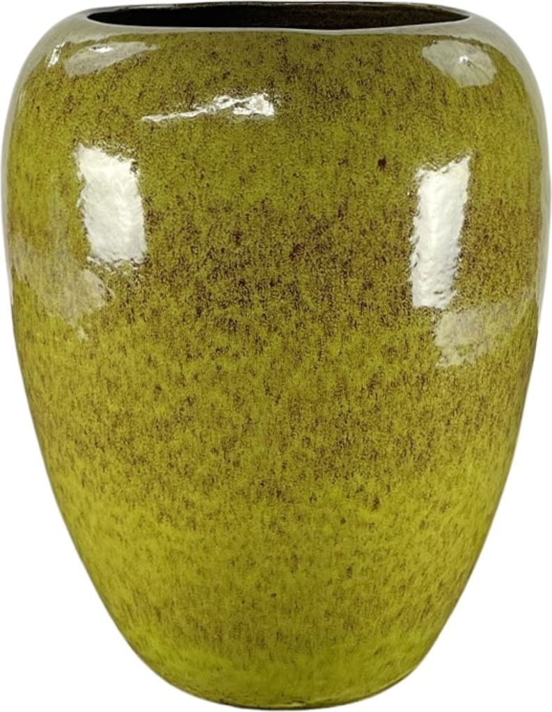 Keramischer Pflanzkübel Galiee - Herbstgrün - Ø 48 cm ↑ 60 cm