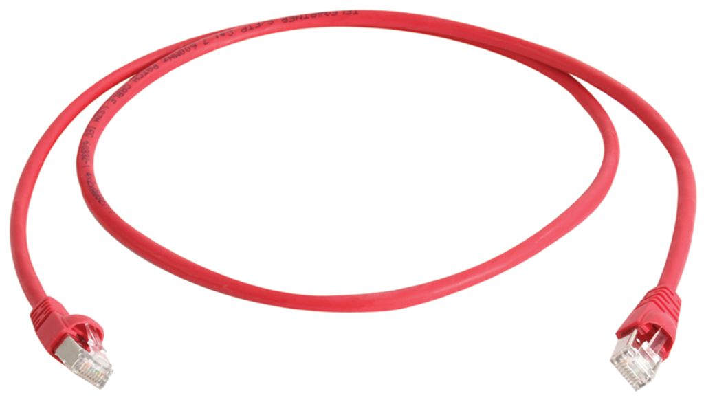 Telegärtner Patchkabel Kat.6A (tief) S/FTP 50,0 m rot
