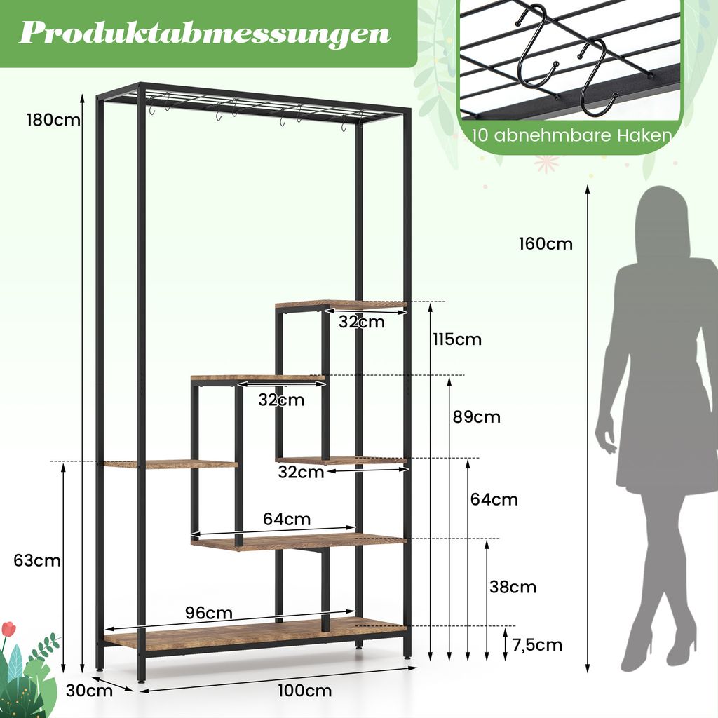 GOPLUS 6 Etagen Pflanzenständer, Pflanzenregal mit Produktbild 5