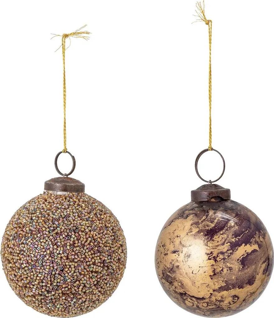 Illumi S Boules de Noël 2 pcs - Décorations de Fêtes en Verre de Luxe