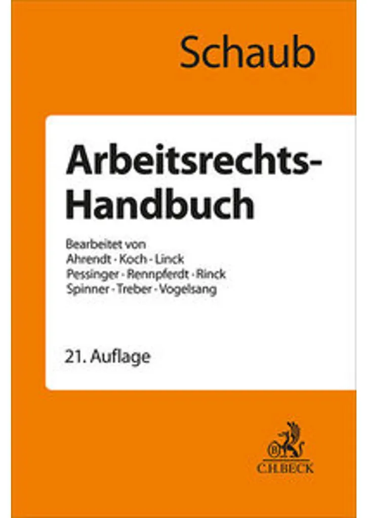 Manuel de droit du travail allemand Arbeitsrechts-Handbuch pour RH
