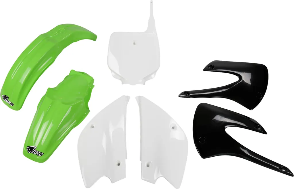Kit plastiques UFO 7 pièces haute résistance pour Kawasaki KX 85 vert
