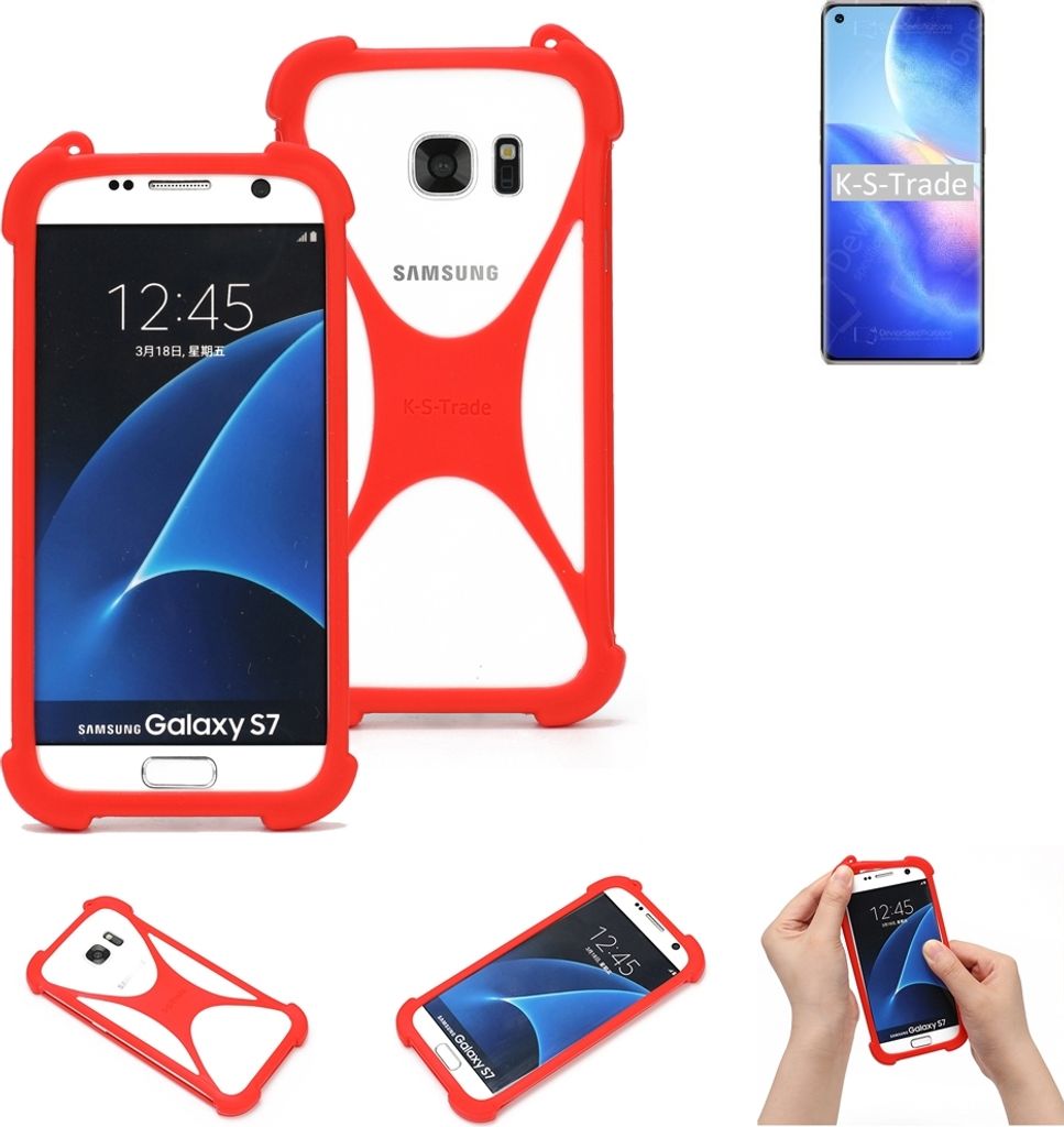 K-S-Trade Handy-Hülle kompatibel mit Oppo Find X3 Neo Schutz-Hülle Bumper Silikon Schutz Hülle Cover Case Silikoncase Silikonbumper TPU Softcase
