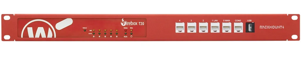 Châssis de mise en rack 1U pour boîtier WatchGuard Firebox T20 à T45