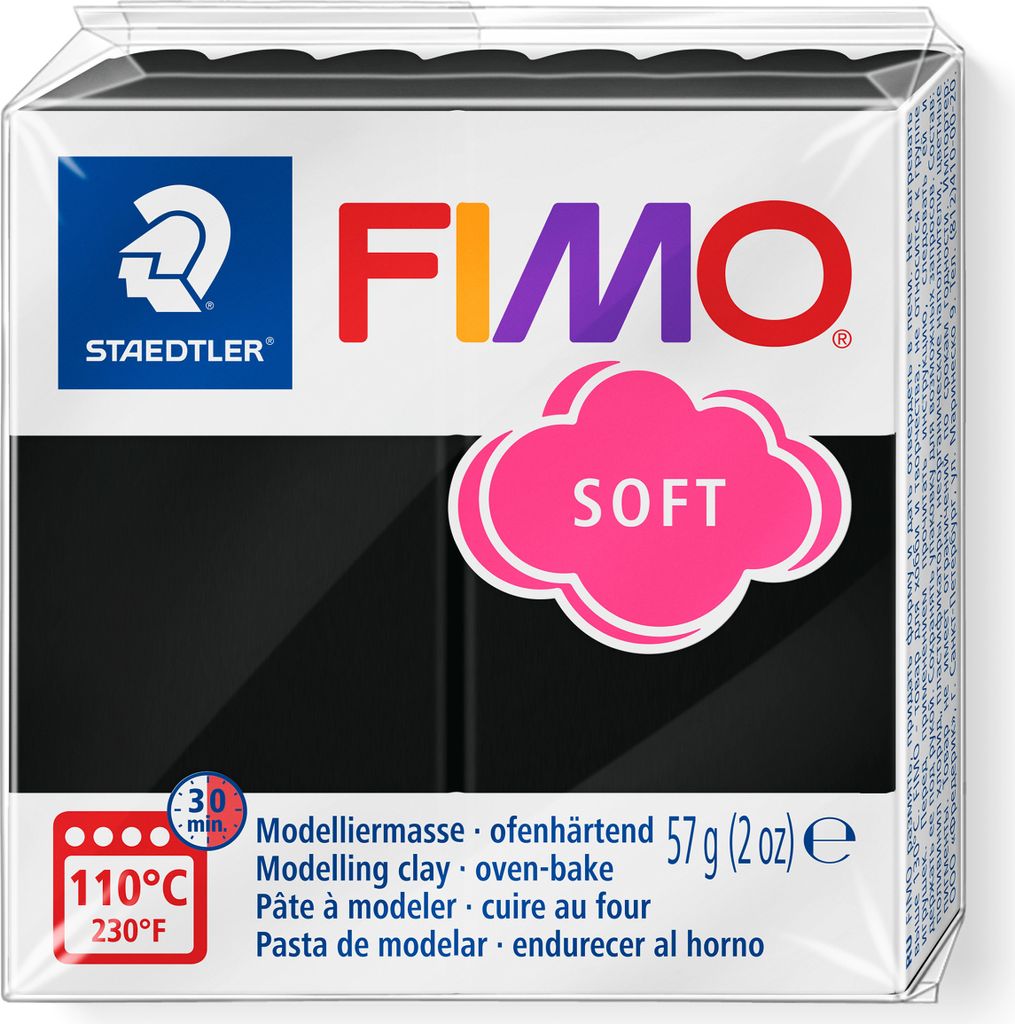 FIMO, modelína, plastelína čierna mäkká normálna Obrázok produktu 