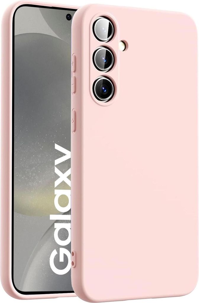 Hülle für Samsung Galaxy S24 FE Handy Schutz Cover Silikon Gel Case Handyhülle, rosa