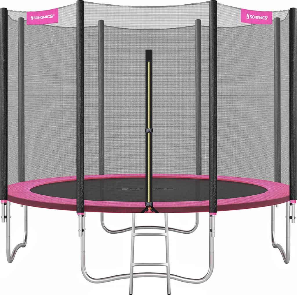 Trampolin Ø 305 cm mit Sicherheitsnetz, rosa
