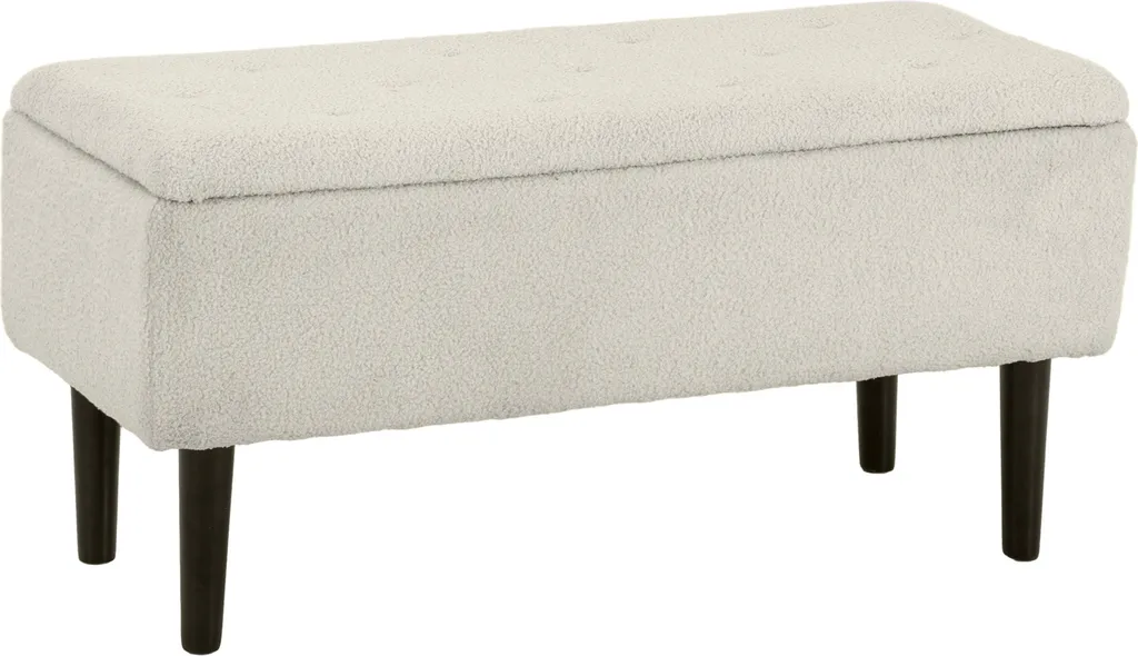 Tabouret de Rangement Beige Gain de Place pour Salon et Chambre 95cm
