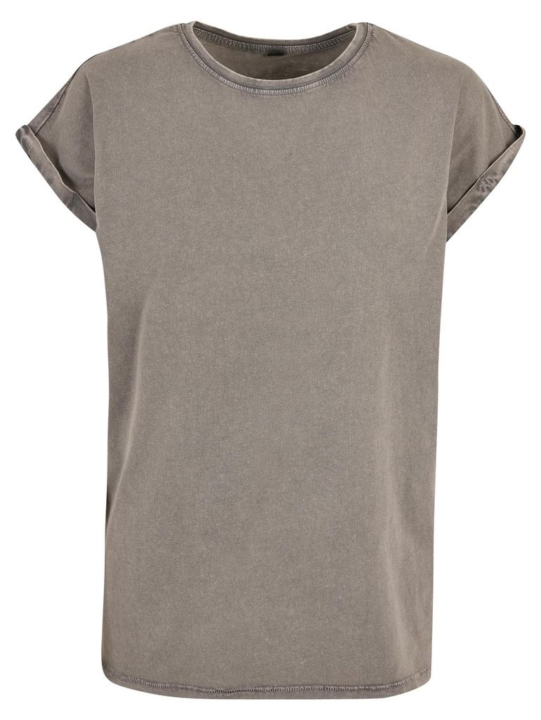 Build Your Brand - T-Shirt Überschnittene Schulter für Damen LT3265 (L) (Asphaltgrau)