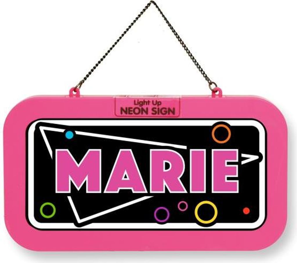 LED Leuchtschild Neonschild mit Namen , Leuchtende Wanddekoration mit Batterie, 18,7x10,3x1,6cm - Marie