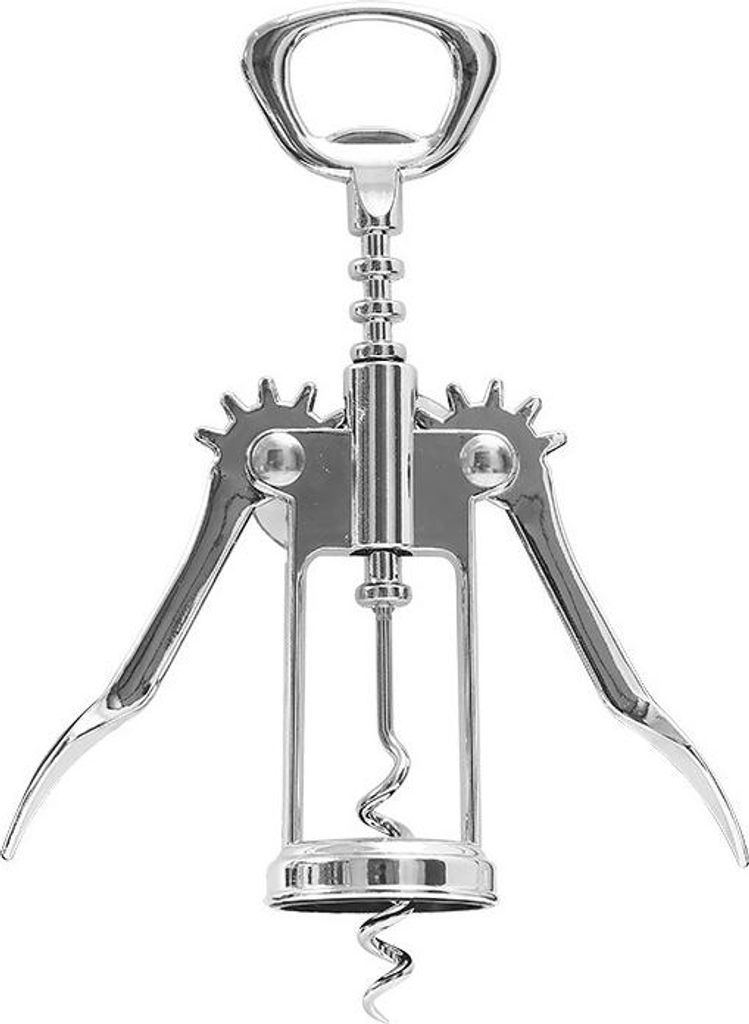 INF Rotwein Korkenzieher aus Zinklegierung Silber 15x5,8x3cm Multifunktional für Zuhause