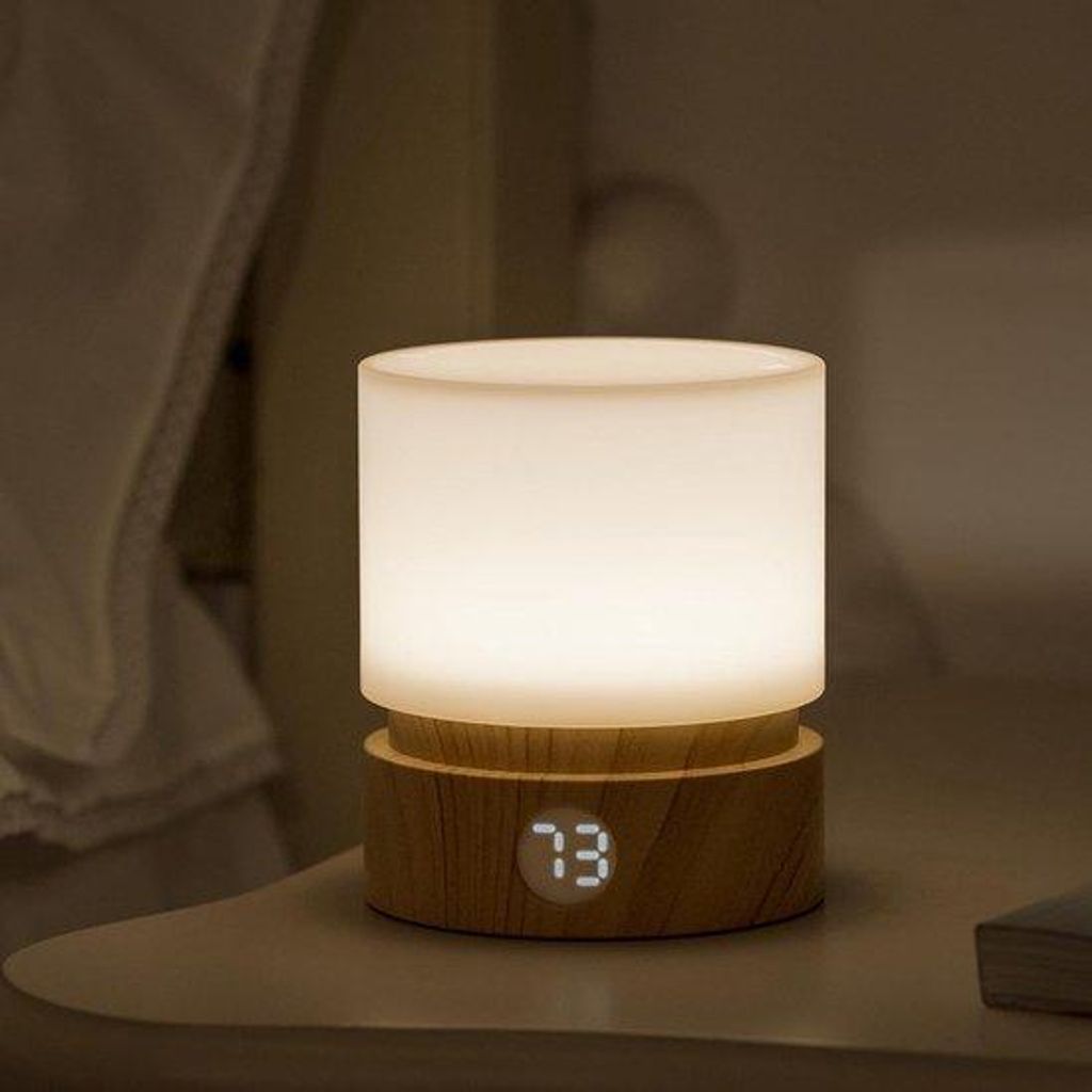 LED-Lampe, nachtkastje, bureaulamp, touch-gevoelig, atmogeen sfeerlicht, cilindrisch, oplaadbaar, LED-Tischlampe