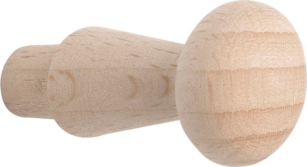 Alles im Griff Holz Kleiderhaken Horus - Wandhaken zum Einbohren ø 10x12mm - Garderobenhaken, Buche roh