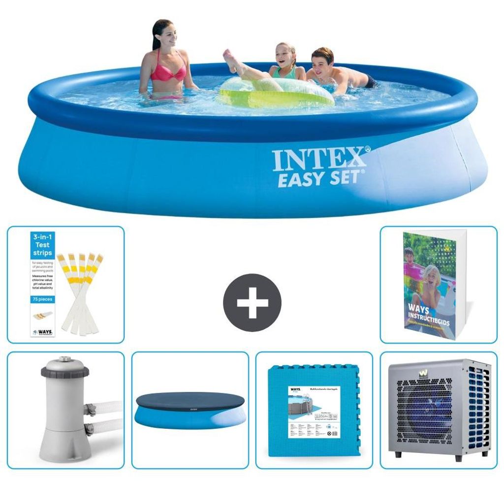 Easy Set Pool Rund - 396x84 cm - 7-teilig S290