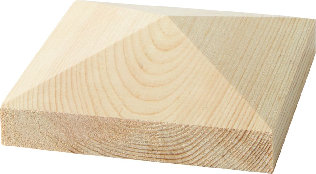 Pyramiden Abschlußaufsatz für Pfosten aus nordischer Fichte - 145x145x26/50mm (168)