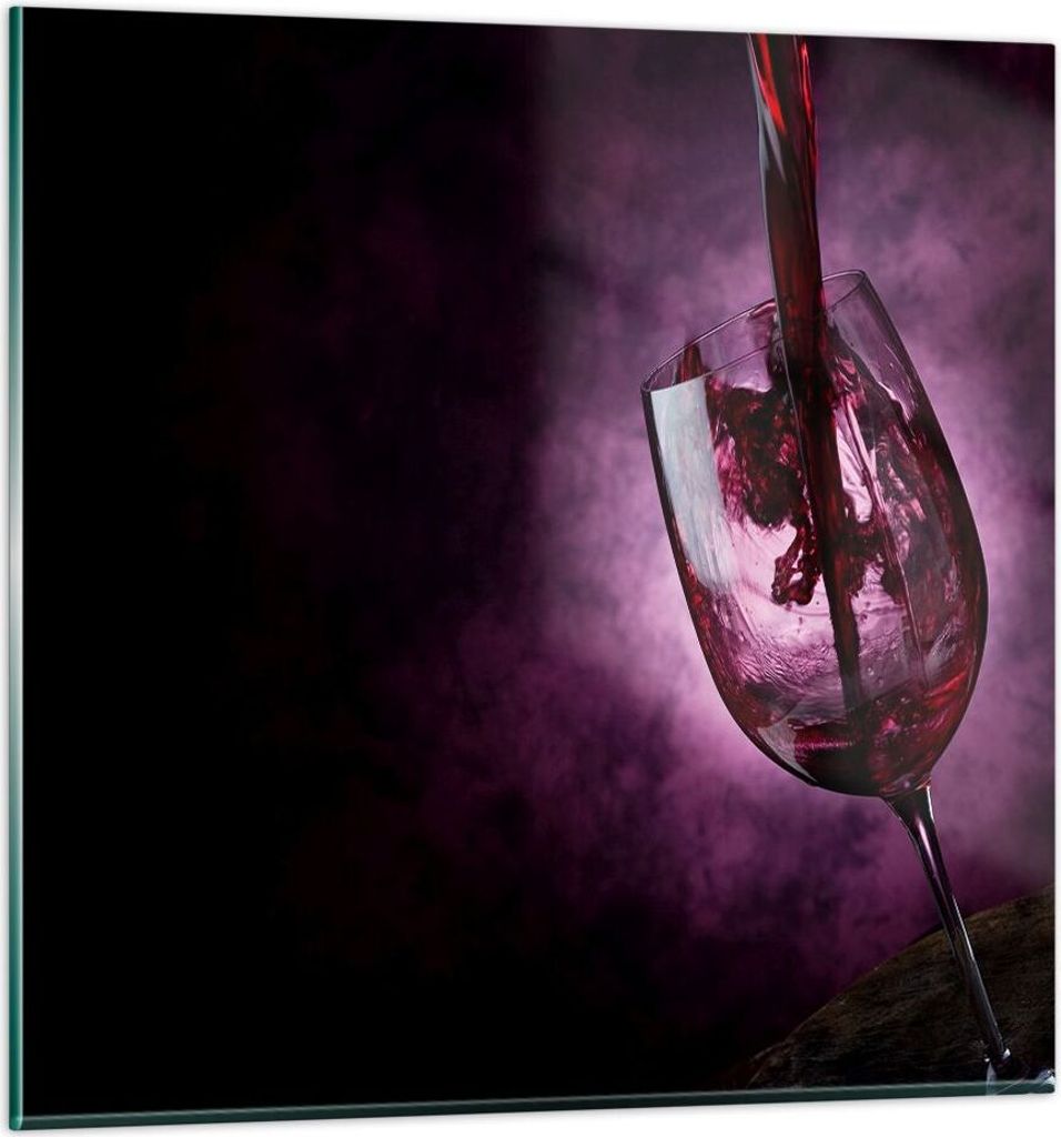 Bilder auf glas - Abstrakt alkohol flasche cocktail - 30x30cm - Glasbilder - Wandbilder - Kunstdruck - zum Aufhängen bereit - Wanddekoration aus G...