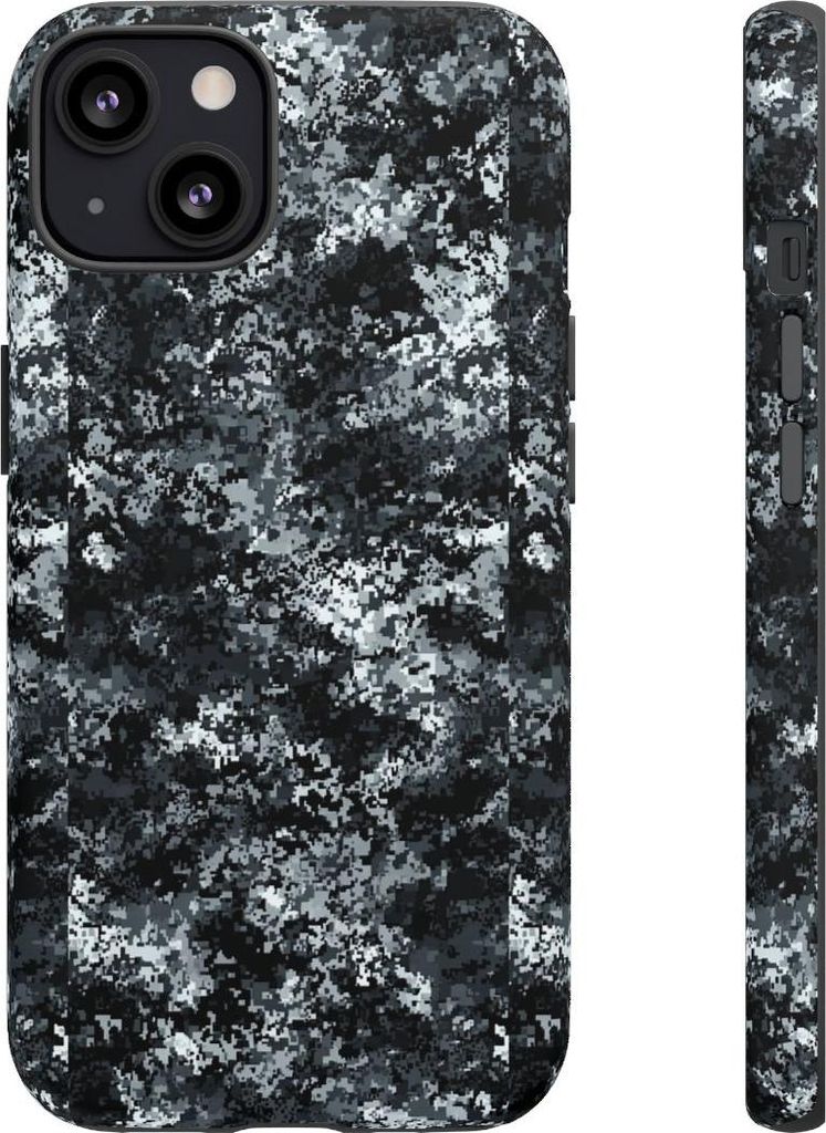 Digitales Grau-Camouflage – Hülle Kompatibel mit iPhone 13