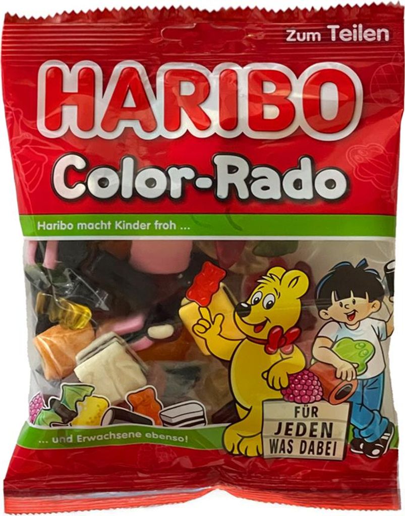 Haribo Color-Rado, Gummibärchen, Fruits, Lakritze, Produktbild 