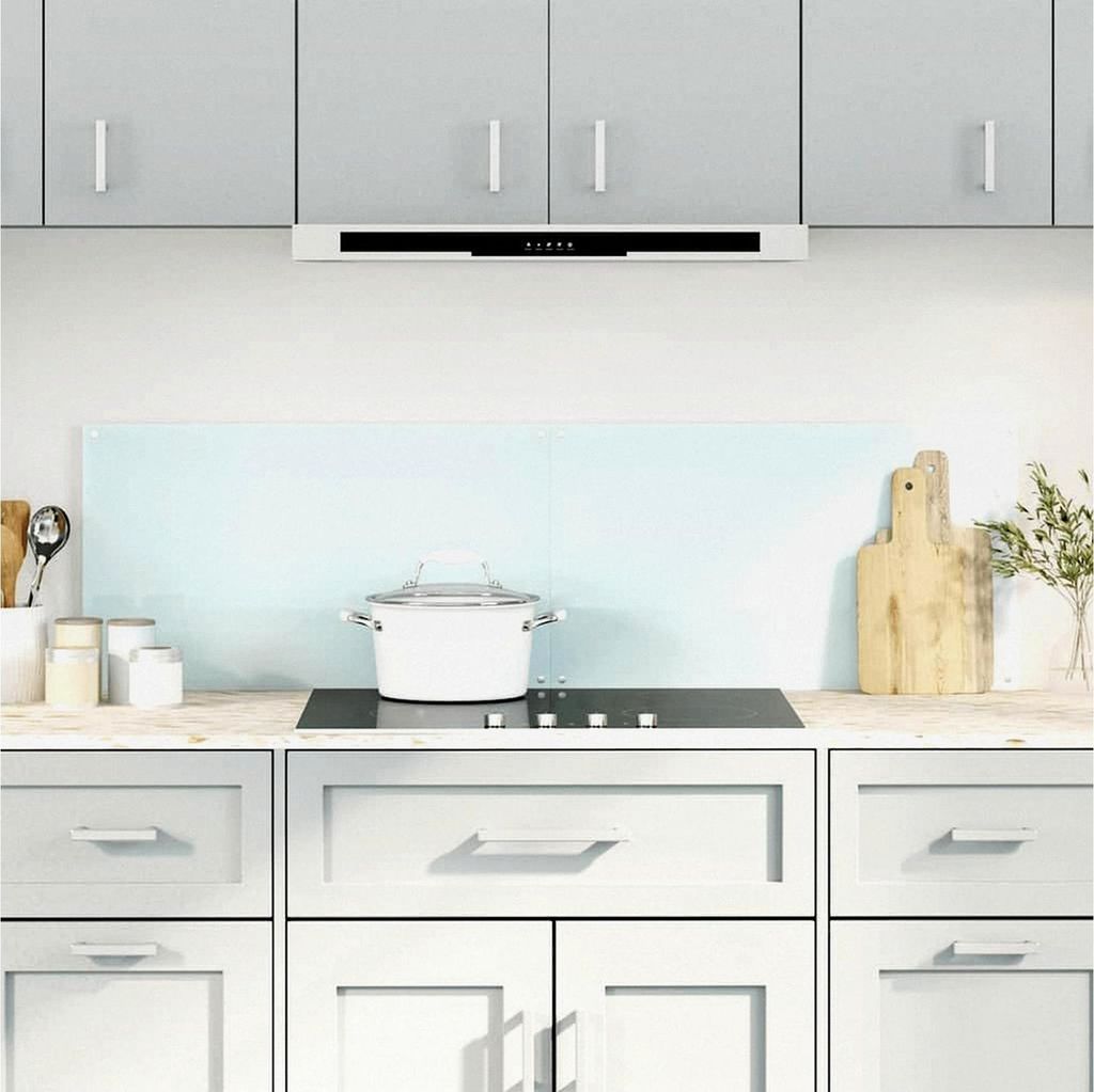 Küchenrückwände 2 Stück Weiß 70x50 cm Hartglas