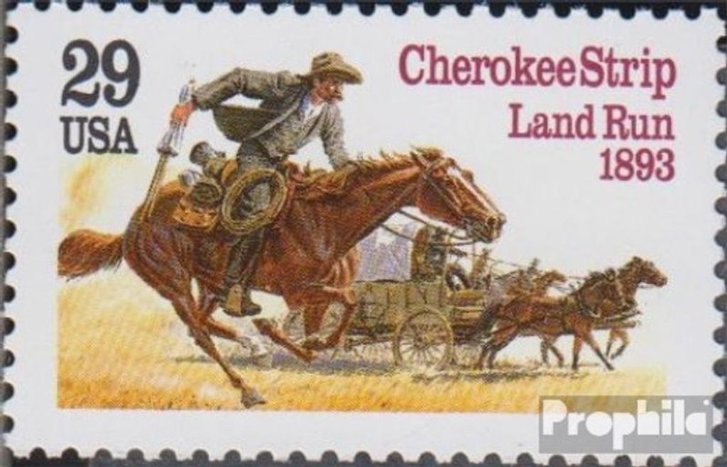 Briefmarken USA 1993 Mi 2353 (kompl.Ausg.) postfrisch Cherokee Strip Land Run