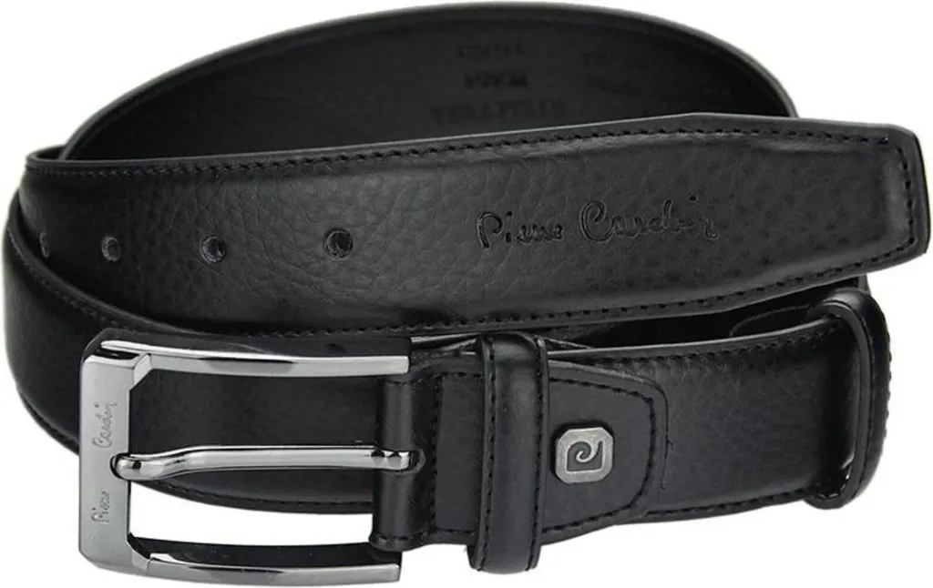Ceinture Pierre Cardin greg33597 en cuir véritable noir pour homme