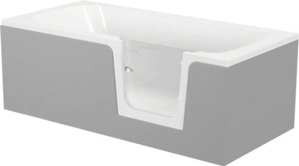 Badewanne mit Tür SCHULTE Q1 Tür rechts 150 x 75 cm mit befliesbarer Front- und Seitenverkleidung alpinweiß D80054R4