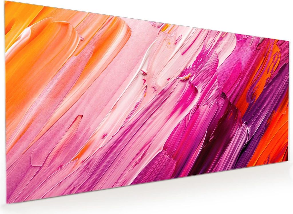Küchenrückwand Spritzschutz Glas mit Motiv Pinselstriche 40 x 40 cm