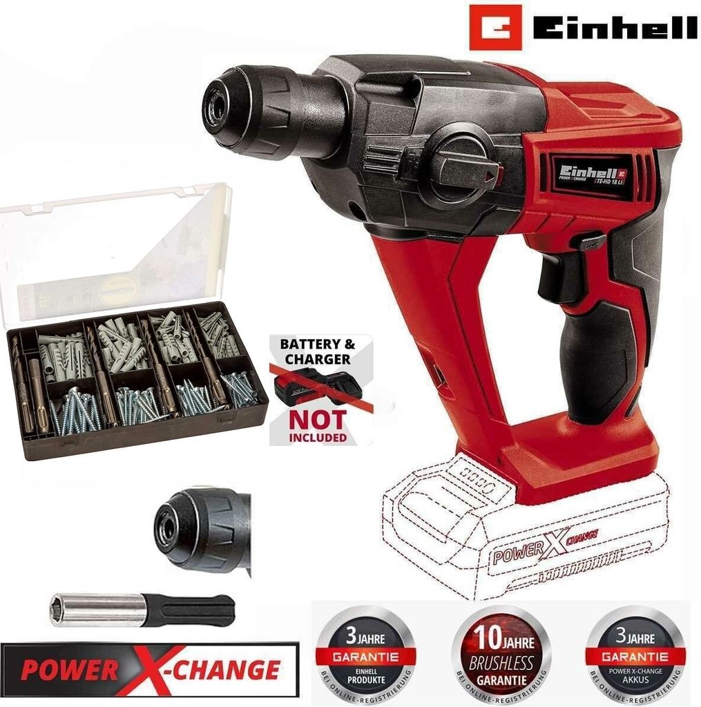 Einhell Akku-Bohrhammer TE-HD 18 Li- Solo 18V SDS-Plus + Produktbild 