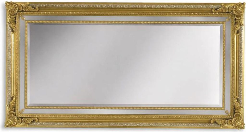 Casa Padrino Luxus Barock Spiegel Gold / Silber 196 cm - Barock Möbel - Italy