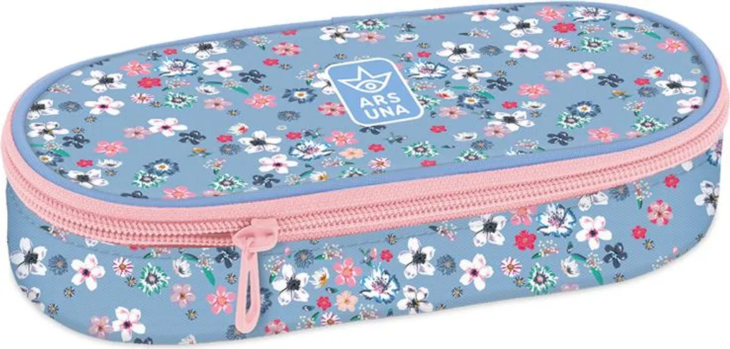 Ars Una Astuccio Pearl Blossom Blue - Astuccio Scuola per Ragazze Blu e Rosa