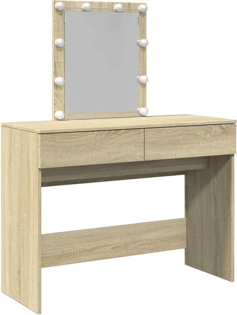 Recensione vidaXL Tavolo Toeletta LED Rovere Sonoma 100x40x130