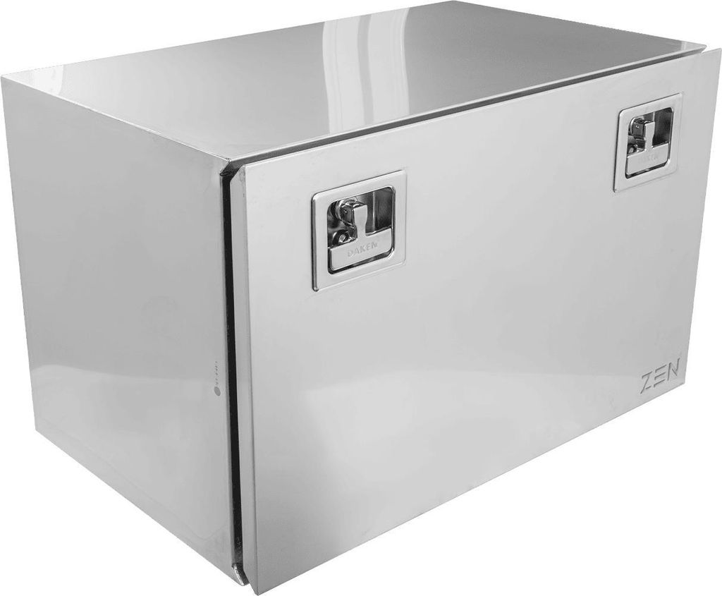 DAKEN ZEN Z23 Edelstahl Staukasten matt 800x500x500mm 180L XXL Werkzeugkasten LKW Anhänger Unterflurbox