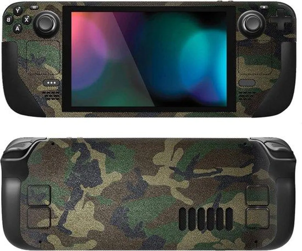 Kit de décoration complet pour PC portable OLED - Camouflage Vert Olive