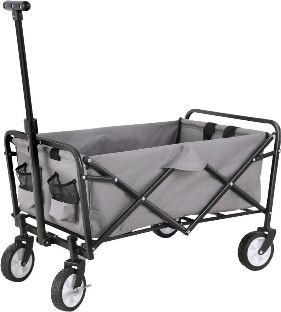 Chariot de transport avec frein de stationnement et roues de loisir