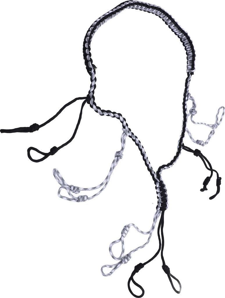Entenanruf Lanyard Tragbares geflochtenes Paracord Nylon -Spiel mit Schleifen für Schwarz im Freien