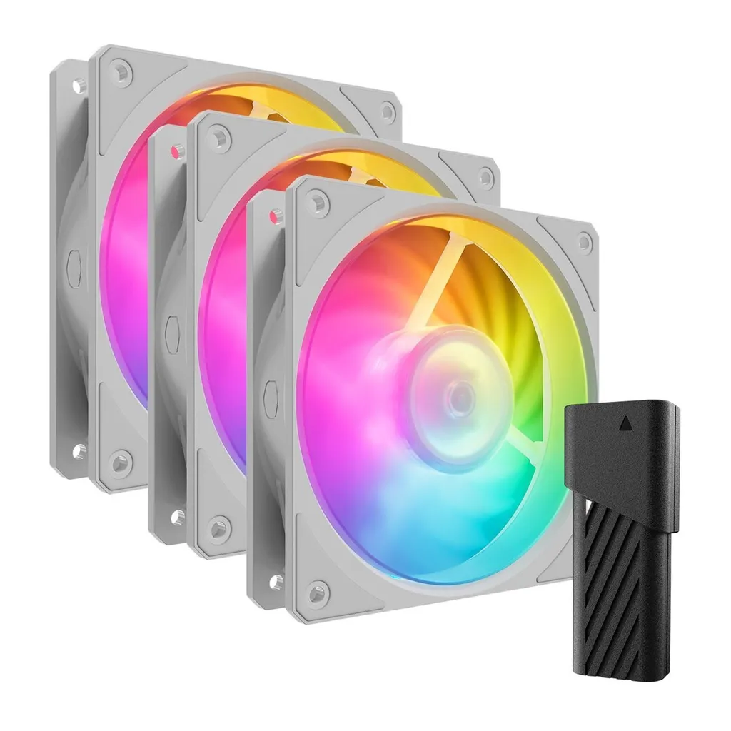 Mobius 120P ARGB White Cooler Master Pack 3 Ventilateurs Haute Pression